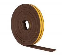 Self-Adhesive Brown Rubber Draught Excluder E Profile